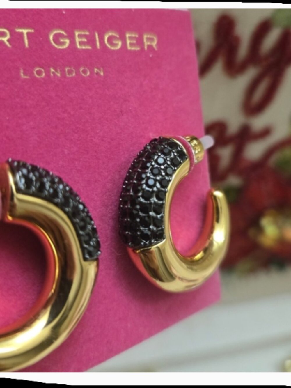Kurt Geiger Hoop Chunky Earrings NWT - Picture 4 of 4
